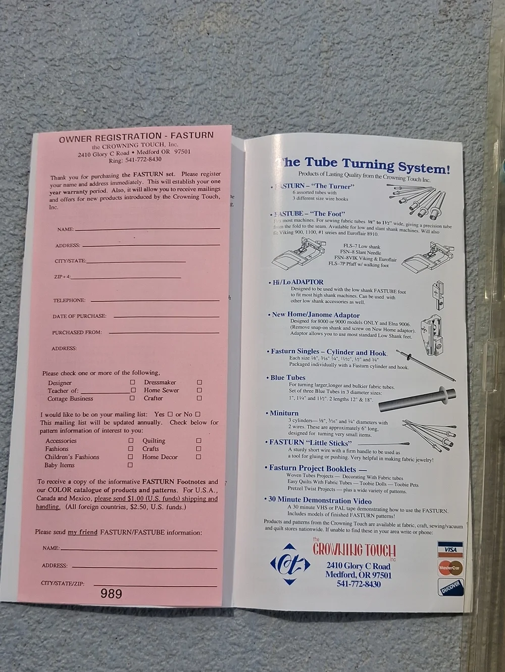 Vintage Fasturn Fabric Tube Turning System by The Crowing Touch.